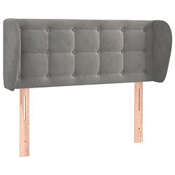 Foto van The living store hoofdeind fashion - bedaccessoires - 93 x 23 x 78/88 cm - lichtgrijs