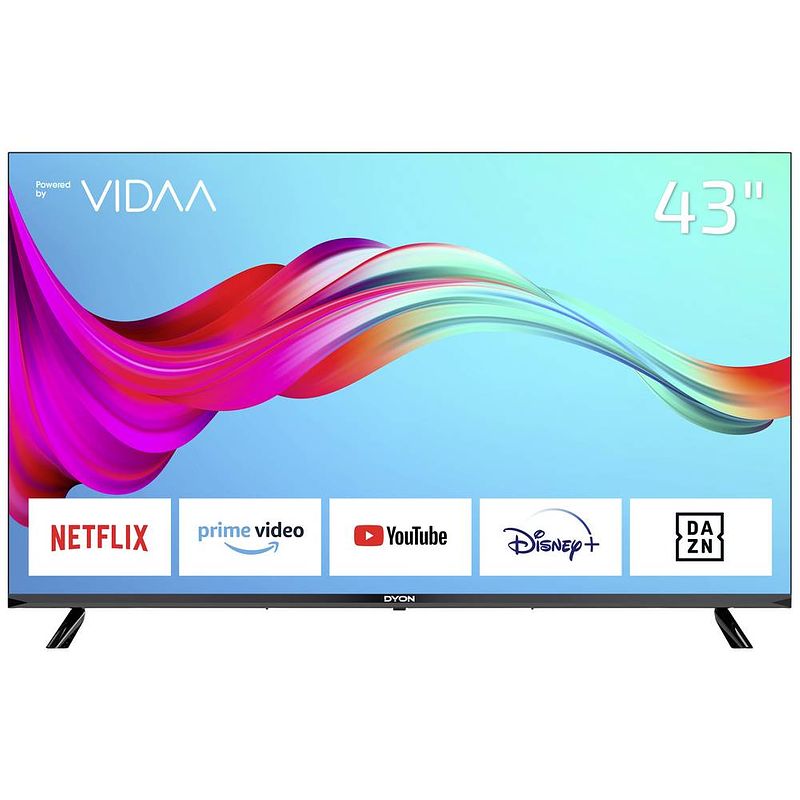 Foto van Dyon dyon smart 43 vx led-tv 108 cm 43 inch energielabel e (a - g) dvb-s2, dvb-c, dvb-t2, ci+*, full hd, smart tv, wifi zwart