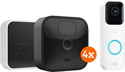 Foto van Blink outdoor ip camera 4-pack + video doorbell wit