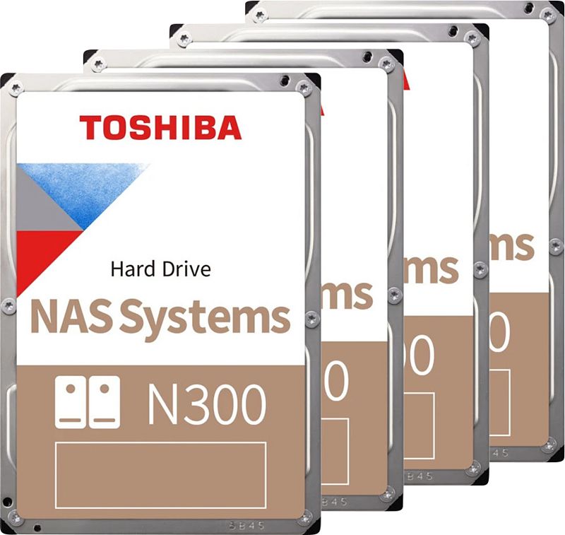 Foto van Toshiba n300 nas hard drive 12tb (256mb) 4-pack