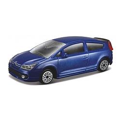 Foto van Speelgoedauto citroen c4 blauw 1:43/10 x 4 x 3 cm - speelgoed auto's