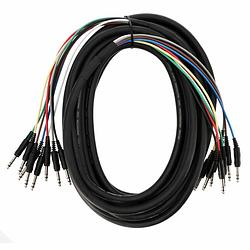 Foto van Devine mul010/10 snake cable 8x 6.35mm jack stereo -8x 6.35mm jack stereo 10m