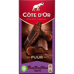 Foto van Cote d'sor bonbonbloc chocoladereep truffel puur 190g bij jumbo