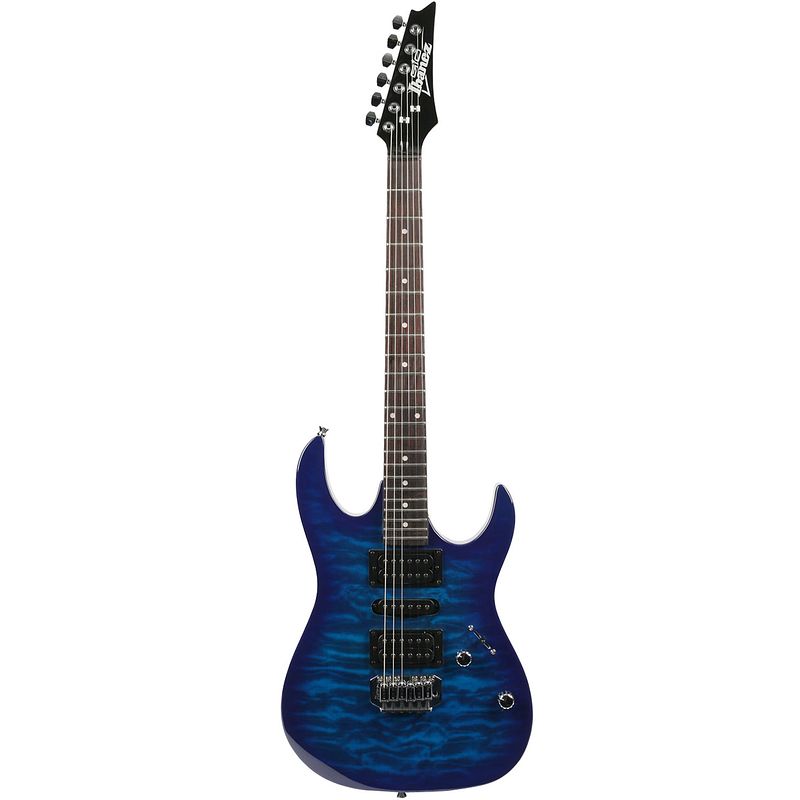 Foto van Ibanez grx70qa gio transparent blue burst