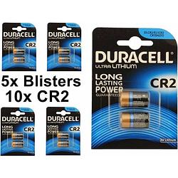 Foto van 10 stuks (5 blisters a 2st) - duracell cr2 lithium batterij - blister van 2 stuks