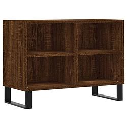 Foto van The living store tv-meubel - tv-kast - 69.5 x 30 x 50 cm - bruineiken - stevig hout - voldoende opbergruimte