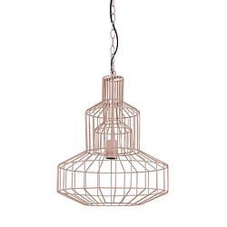 Foto van Light & living - hanglamp fynn - 40x40x47 - roze