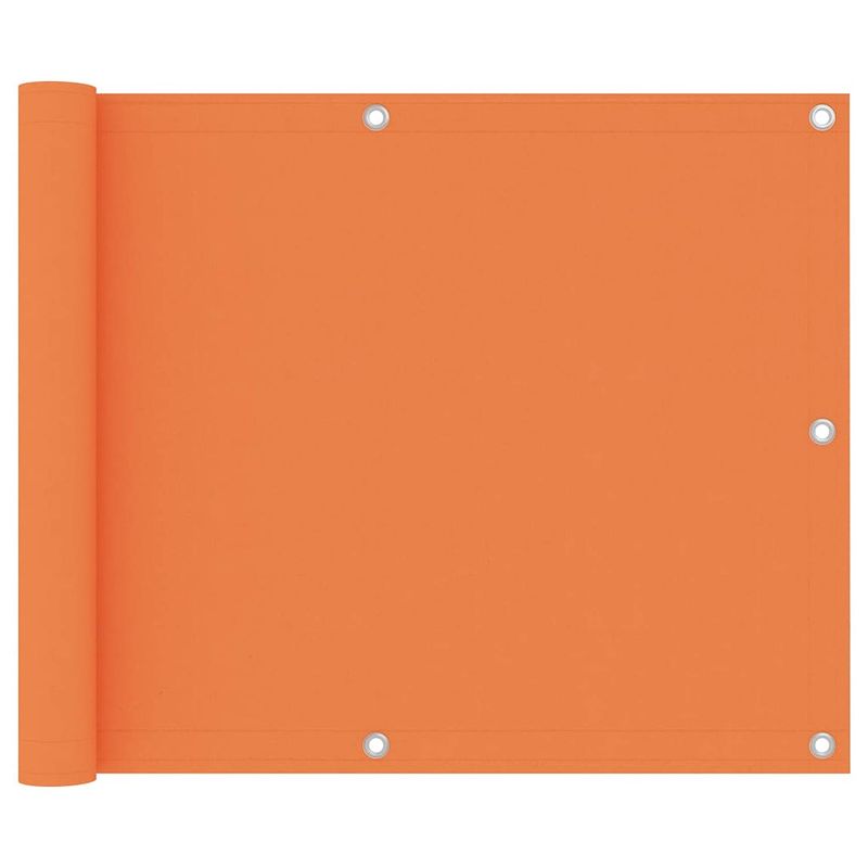 Foto van Vidaxl balkonscherm 75x600 cm oxford stof oranje