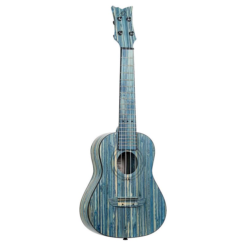 Foto van Ortega ruswb-cc bamboo series concert size ukulele stonewashed concert ukelele met gigbag