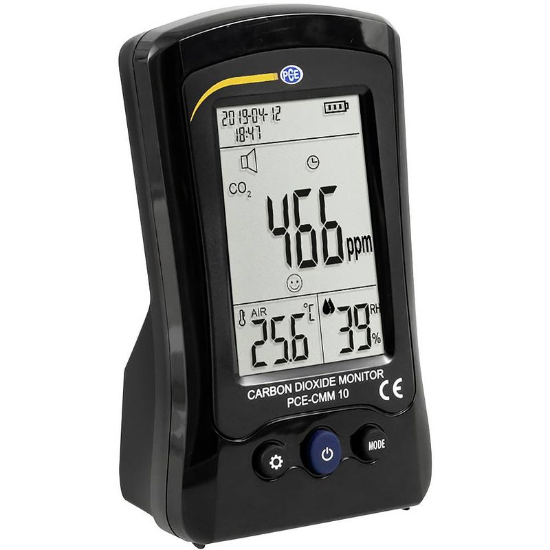 Foto van Pce instruments pce-cmm 10 kooldioxidemeter temperatuur, vochtigheid, koolstofdioxide met usb-interface