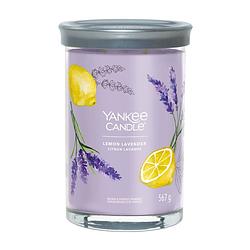 Foto van Yankee candle geurkaars large tumbler - met 2 lonten - lemon lavender - 15 cm / ø 10 cm
