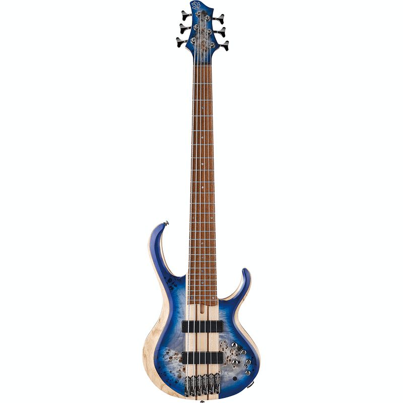 Foto van Ibanez btb846-cbl cerulean blue burst low gloss 6-snarige elektrische basgitaar