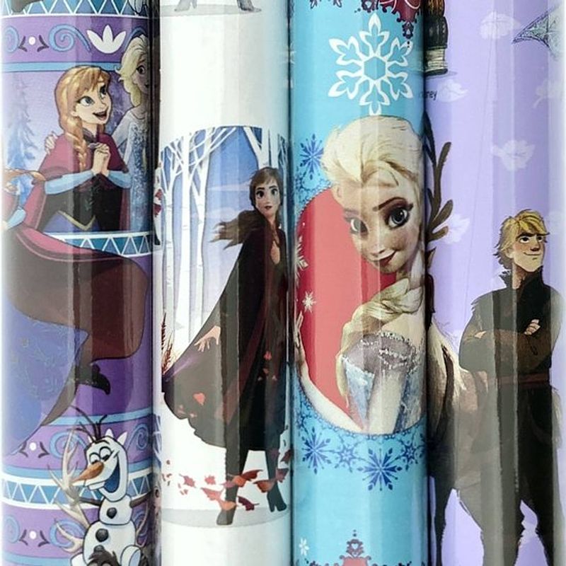 Foto van Frozen disney cadeaupapier inpakpapier - 5 meter x 70 cm - 2 rollen