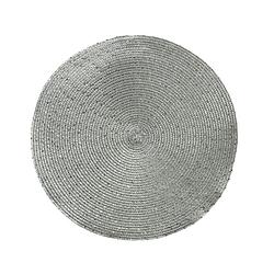 Foto van 1x stuks ronde placemats zilver 38 cm van kunststof - placemats