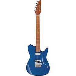 Foto van Ibanez azs2200q prestige royal blue sapphire elektrische gitaar met koffer