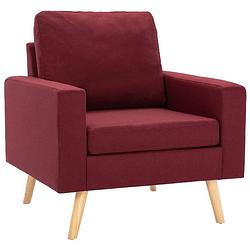 Foto van The living store fauteuil - 77x71x80 cm - wijnrood