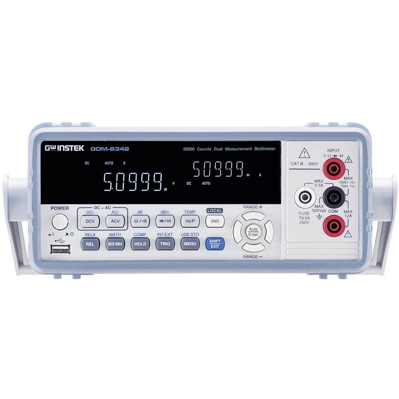 Foto van Gw instek gdm-8342usb bench multimeter digitaal cat ii 600 v weergave (counts): 50000