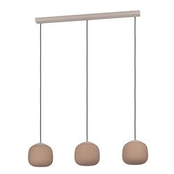 Foto van Eglo cominio hanglamp - e27 - 88,5 cm - zandkleurig/taupe - glas