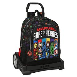 Foto van Schoolrugzak met wielen the avengers super heroes zwart (32 x 42 x 14 cm)