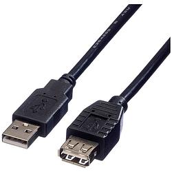 Foto van Roline usb-kabel usb 2.0 usb-a stekker, usb-a bus 3.00 m zwart afgeschermd 8960-02-11t00:00:00.000+01:00