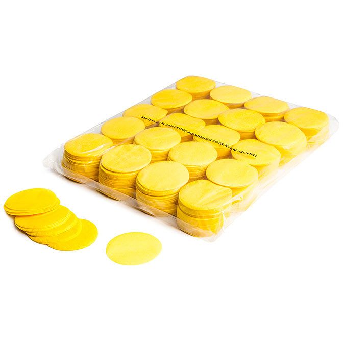 Foto van Magic fx con02yl confetti rond 55 mm bulkbag 1kg yellow