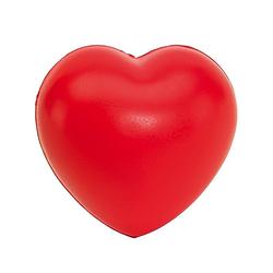 Foto van Stressballen rood hartjes vorm 8 x 7 cm - stressballen