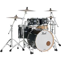 Foto van Pearl mct924xep/c339 masters maple matte caviar black 4-delige shellset