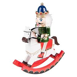 Foto van Haes deco - kerst notenkraker kleur wit, 24x7x29 cm, kerstfiguur - kerstdecoratie