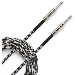 Foto van D'saddario pw-bg-15bg braided instrumentkabel grijs 15ft (4.6 m) recht-recht