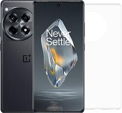 Foto van Oneplus 12r 256gb grijs 5g + just in case soft design back cover transparant