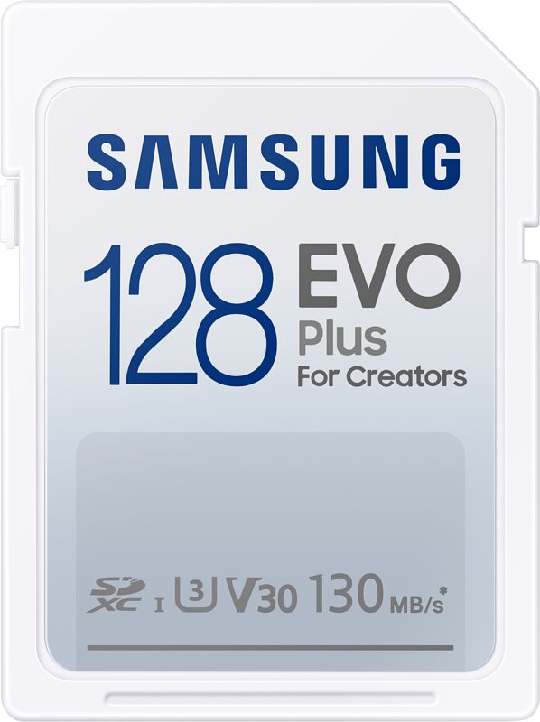 Foto van Samsung evo plus sd card (2021) 128gb sd-kaart wit