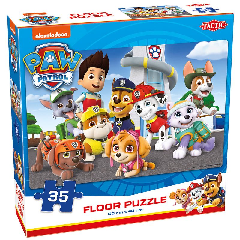 Foto van Tactic vloerpuzzel nickelodeon paw patrol 60 x 40 cm 35-delig