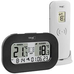 Foto van Tfa dostmann funk-thermometer cool@home draadloze thermometer digitaal zwart