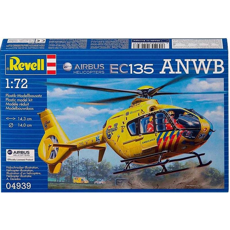 Foto van Airbus helicopters ec135 anwb revell - schaal 1 -72 - bouwpakket revell helikopters