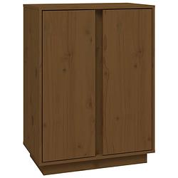 Foto van Vidaxl dressoir 60x35x80 cm massief grenenhout honingbruin