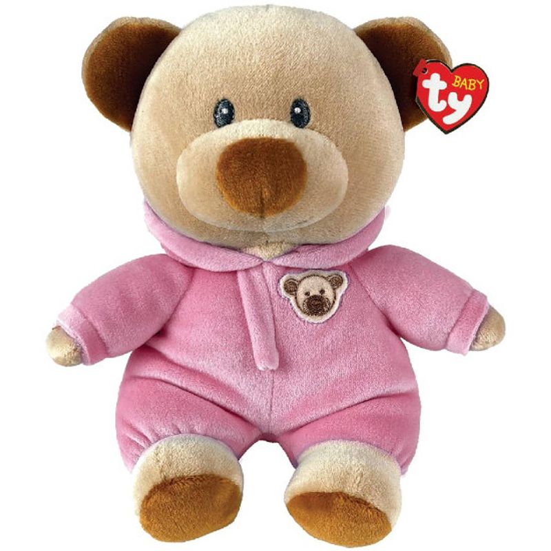 Foto van Ty beanie boo'ss pyjama bear pink - knuffel - 24 cm