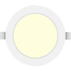 Foto van Led downlight pro - aigi trinko - inbouw rond 9w - warm wit 3000k - mat wit - kunststof - ø145mm