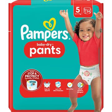 Foto van Pampers babydry pants luierbroekjes maat 5, 24 luiers bij jumbo