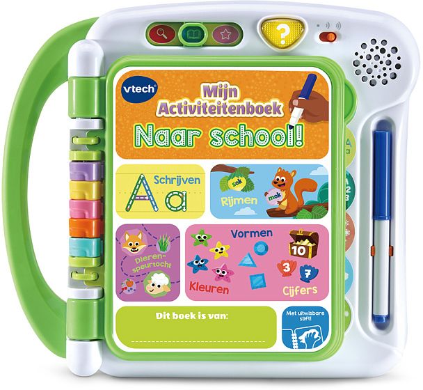 Foto van Vtech kinderboek mijn activiteitenboek naar school groen 2 delig