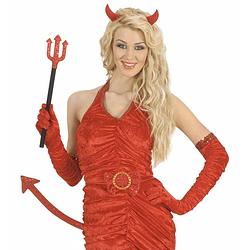Foto van Halloween - duivel verkleedset met pailletten 3-delig - verkleedattributen