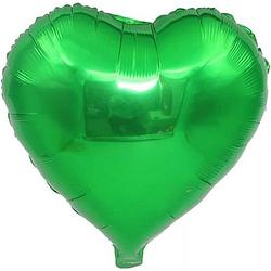 Foto van Folieballon hart groen 18 inch 45 cm