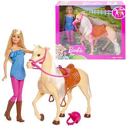 Foto van Barbie - barbie & haar paard - poppenset - inclusief 1 pop, 1 paard en accessoires