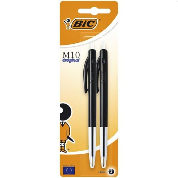 Foto van Balpen bic m10 zwart 2 stuks