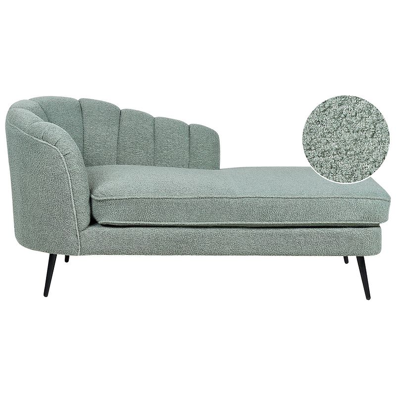 Foto van Beliani allier - chaise longue-groen-bouclé