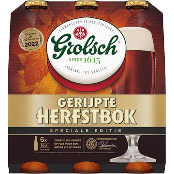 Foto van 2e halve prijs | grolsch gerijpte herfstbok fles 6 x 300ml aanbieding bij jumbo