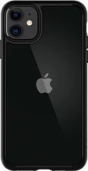 Foto van Spigen ultra hybrid apple iphone 11 back cover transparant met zwarte rand