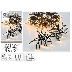 Foto van Kerstverlichting - clusterverlichting - 768 led's - lengte: 5.5 meter - warm wit