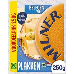 Foto van Milner belegen 30+ kaas voordeelpak 10 plakken 250g bij jumbo