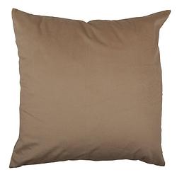 Foto van Clayre & eef kussenhoes 45x45 cm bruin polyester sierkussenhoes bruin sierkussenhoes