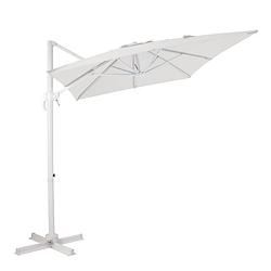 Foto van Axi coco zweefparasol rechthoekig 200 x 300 cm in wit / beige parasol voor tuin met aluminium frame